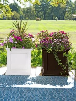 Fairfield Self-Watering Square Planter, 20” X 20” -Optimal Garden Care 39618 3022 001E tif