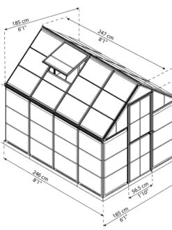 Canopia® By Palram Harmony™ Greenhouse, 6' -Optimal Garden Care 8588022 11V tif