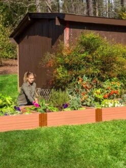 Classic Sienna Composite Raised Bed, 11" High With 2" Board -Optimal Garden Care 8588267 03V tif