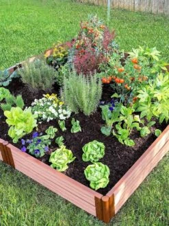 Classic Sienna Composite Raised Bed, 11" High With 2" Board -Optimal Garden Care 8588280 05V tif