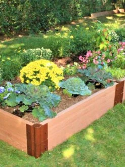 Classic Sienna Composite Raised Bed, 11" High With 2" Board -Optimal Garden Care 8588283 01V tif