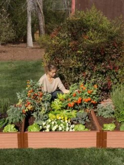 Classic Sienna Composite Raised Bed, 11" High With 2" Board -Optimal Garden Care 8588283 03V tif