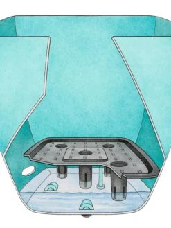 Viva Square Self-Watering Rolling Planter, 17.5" Diameter -Optimal Garden Care 8589777 001 tif