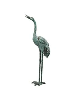 Bronze Crane Statues, Large -Optimal Garden Care 8589919 001v