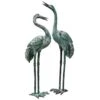 Bronze Crane Statues, Large -Optimal Garden Care 8589920 001v