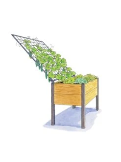 Space-Maker Pivoting Trellis, 4' 8 Space-Maker Pivoting Trellis, 4' -Optimal Garden Care 8590247 SMTrellis 4ft tif