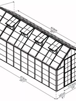 Canopia® By Palram Harmony™ Snap & Grow Greenhouse, 8' -Optimal Garden Care 8591043 12V jpg