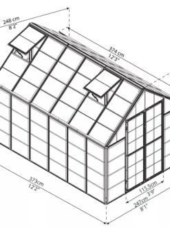 Canopia® By Palram Harmony™ Snap & Grow Greenhouse, 8' -Optimal Garden Care 8591044 05V jpg