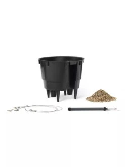 Lechuza® Nido Cottage Wicker Hanging Planter -Optimal Garden Care 8591154WT 001V tif