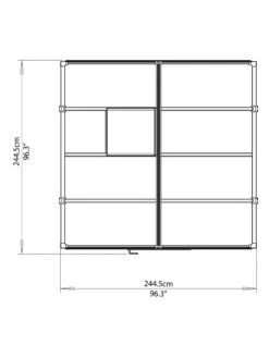 Canopia® By Palram Glory™ Greenhouse, 8' -Optimal Garden Care 8591547 14v