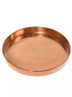 Large Round Copper Plant Tray, 14" -Optimal Garden Care 8593531 1173 tif