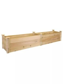 Premium Cedar Raised Garden Bed, 16" X 96" -Optimal Garden Care 8593824 01V greenes premium cedar raised garden bed