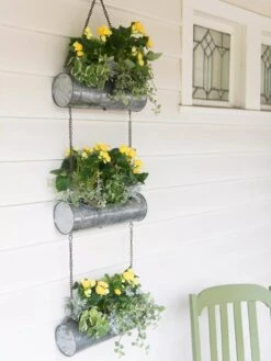 Galvanized Hanging Triple Planter 11 Galvanized Hanging Triple Planter -Optimal Garden Care 8595213 1108 tif