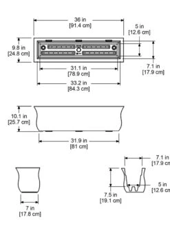 Valencia Window Box, 3' -Optimal Garden Care 8596436 18V tif