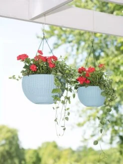 Weave Self-Watering Hanging Basket, 10" -Optimal Garden Care 8596490 2069 tif