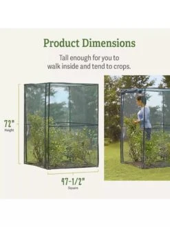 Crop Cage, 4' X 4' -Optimal Garden Care 8596538 dimensions