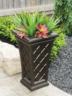 Carolina Self-Watering Tall Planter, 28" -Optimal Garden Care 8598645 03V tif