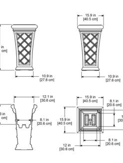 Carolina Self-Watering Tall Planter, 28" -Optimal Garden Care 8598645 11V tif