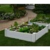 Raised Garden Bed With Grow Grid, 4' X 4' -Optimal Garden Care 8599291 01V vita raised garden bed with grow grid 4 ft by 4 ft white