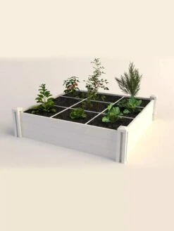 Raised Garden Bed With Grow Grid, 4' X 4' -Optimal Garden Care 8599291 02V