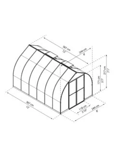 Canopia® By Palram Bella™ Greenhouse, 8' -Optimal Garden Care 8599338 04v