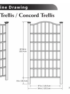 Concord Composite Vinyl Trellis -Optimal Garden Care 8599770 03V tif