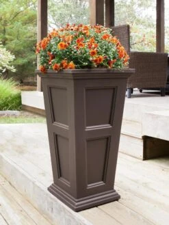 Fairfield Self-Watering Tall Patio Planters, 34” -Optimal Garden Care 8600109 03V tif