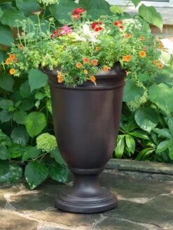 Ellington Self-Watering Urn Planter, 24" -Optimal Garden Care 8600110 02V tif