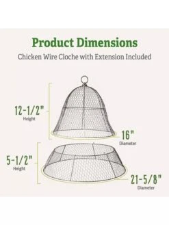 Chicken Wire Cloche With Extension -Optimal Garden Care 8600116 1