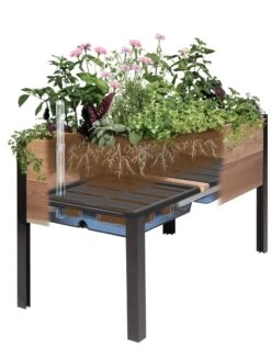 Self-Watering Insert For 2’ X 4’ Planter -Optimal Garden Care 8609009 SW insert art 2021 tif 1
