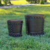 Riveted Planters, Set Of 2 -Optimal Garden Care 8610032 02v riveted metal planters set of 2