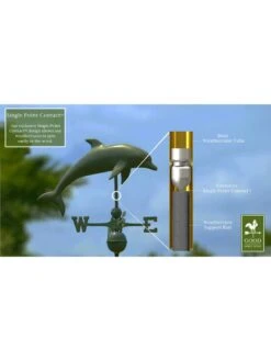 Dolphin Weathervane -Optimal Garden Care 8610227 03v