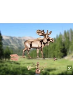 Moose With Arrow Weathervane -Optimal Garden Care 8610229 01v
