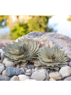 Desert Steel Spiral Aloe Sculpture 14 Desert Steel Spiral Aloe Sculpture -Optimal Garden Care 8610749 04v