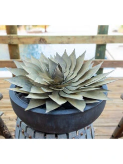 Desert Steel Spiral Aloe Sculpture 16 Desert Steel Spiral Aloe Sculpture -Optimal Garden Care 8610750 02v