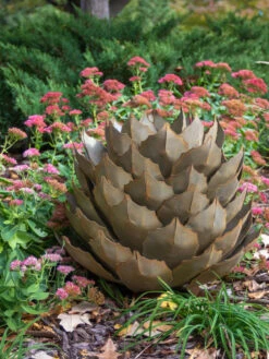 Desert Steel Artichoke Agave Sculpture -Optimal Garden Care 8610761 03v