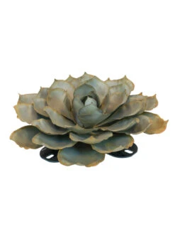 Desert Steel Blue Rose Succulent Sculpture -Optimal Garden Care 8610764 01v desert steel blue rose succulent large