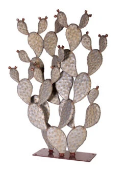 Desert Steel Prickly Pear Cactus Sculpture, Grande 7 Desert Steel Prickly Pear Cactus Sculpture, Grande -Optimal Garden Care 8610769 03v