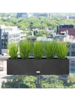 Veradek Metallic Series Railing Planters -Optimal Garden Care 8611610 05v