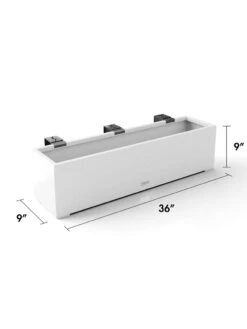 Veradek Metallic Series Railing Planters -Optimal Garden Care 8611610 28v