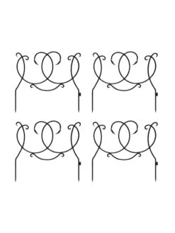 Achla Scroll Border Fence Section, Set Of 4