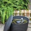Matte Black Ribbed Hose Pot With Lid -Optimal Garden Care 8611991 061 tif