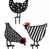 Chicken Friends Garden Stakes Set -Optimal Garden Care 8612016 4547 chicken friends garden stakes set