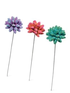 Dahlia Flower Garden Stakes Set -Optimal Garden Care 8612055 5954 tif