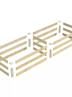 Pine Raised Garden Bed, 2' X 8' -Optimal Garden Care 8612244 01V jpg