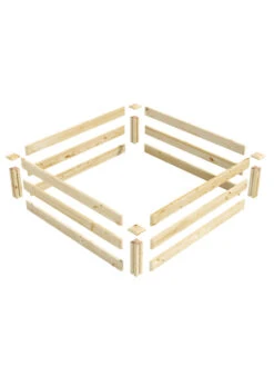 Pine Raised Garden Beds, 4'x4' -Optimal Garden Care 8612250 01v