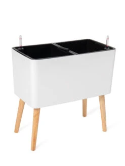 Ava Self-Watering Rectangular Planter -Optimal Garden Care 8612691 218 ava self watering rectangular planter white
