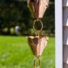 Tulip Pure Copper Rain Chain, 8.5' -Optimal Garden Care 8612740 01v tulip pure copper rain chain 8 ft 6 in