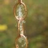 Single Link Pure Copper Rain Chain, 8.5' -Optimal Garden Care 8612745 01v single link pure copper rain chain