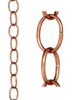 Single Link Pure Copper Rain Chain, 8.5' -Optimal Garden Care 8612745 03v
